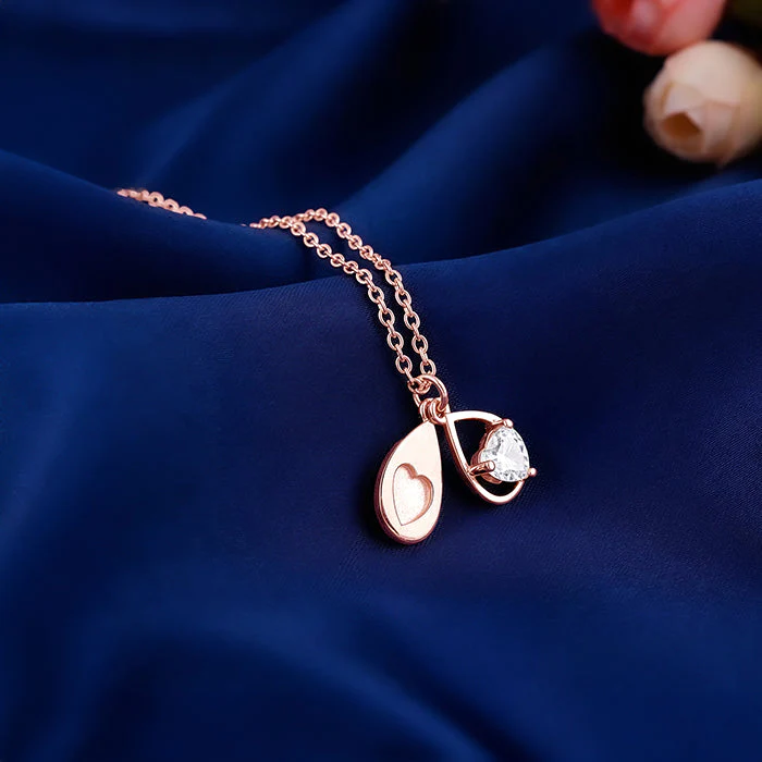 Rose Gold Love Hanging Necklace - Image 3
