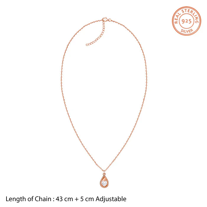 Rose Gold Love Hanging Necklace - Image 8