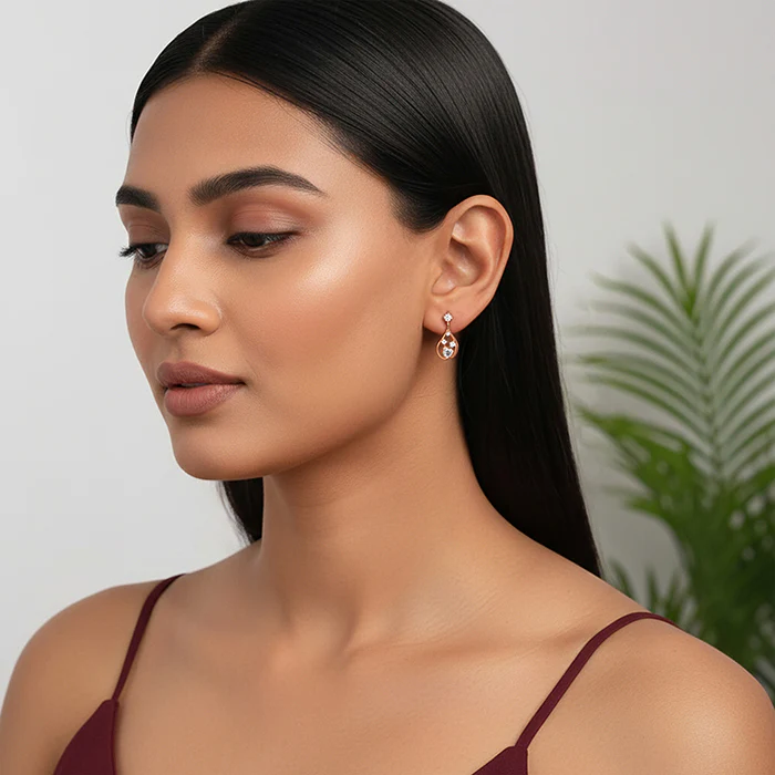 Rose Gold All of Me Earrings - Image 3