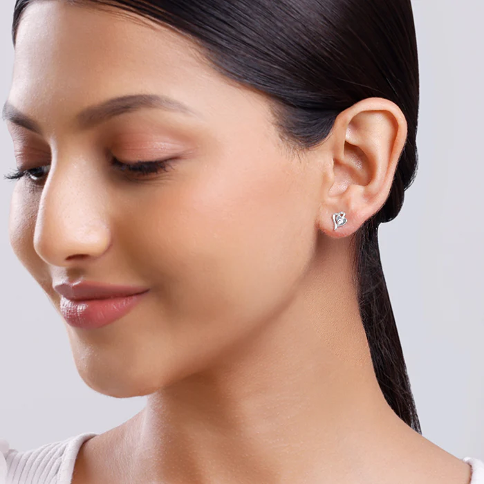 Silver Heart Studs - Image 3