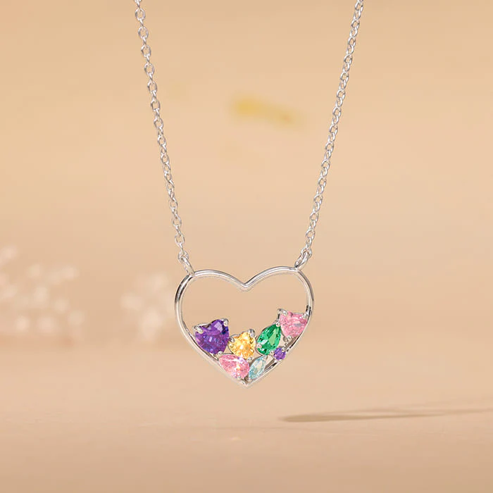 Silver Heart to Heart Necklace - Image 2