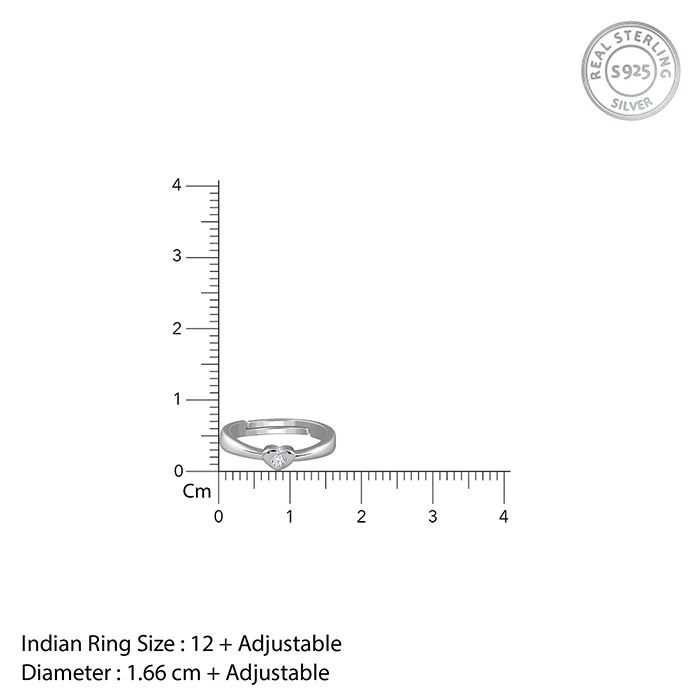 Silver Heartbeam Ring - Image 4