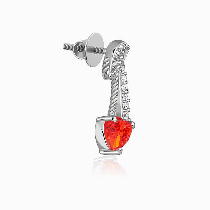 Silver Bleeding Love Earrings - Image 4