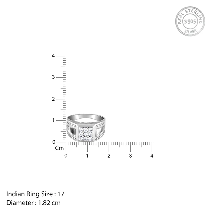 Silver Hexa Brilliance Ring For Him - Image 5