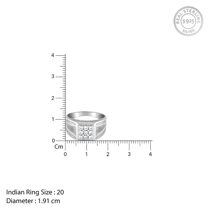 Silver Hexa Brilliance Ring For Him - Image 6