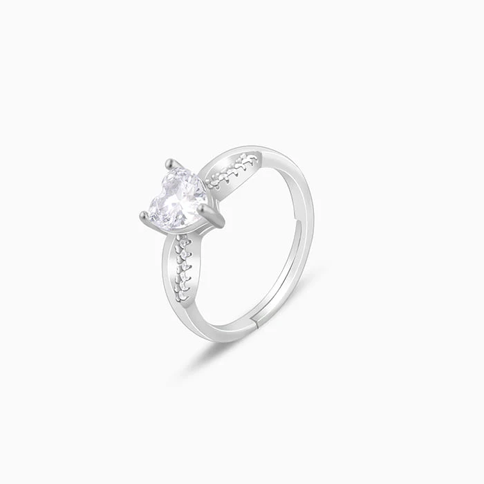 Silver Endless Heart Ring - Image 5