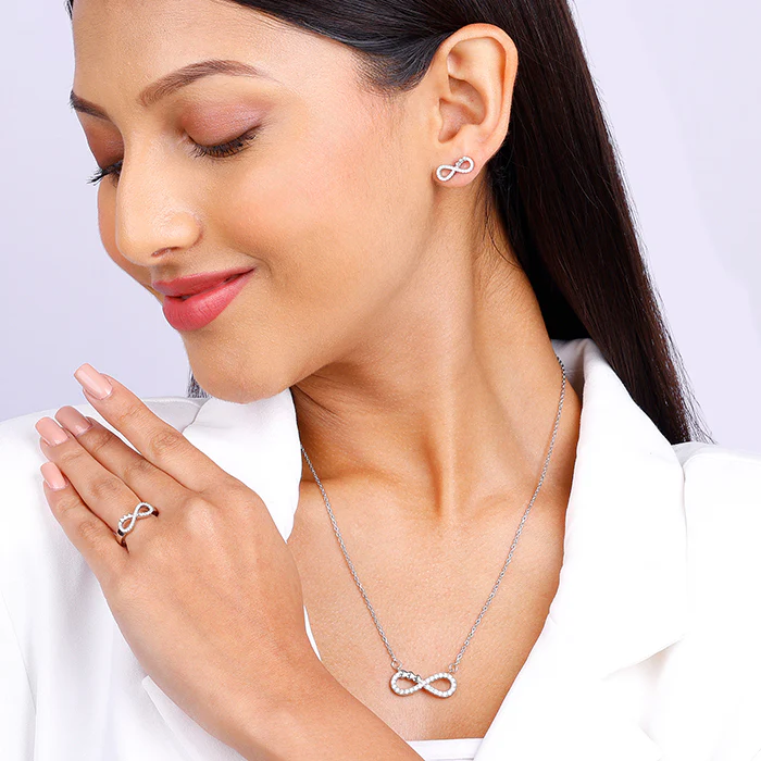 Silver Infinity Heart Set Of Three - Image 3