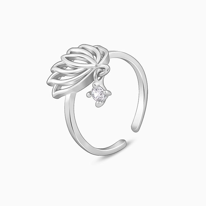 Silver Kanwal Toe Rings - Image 4