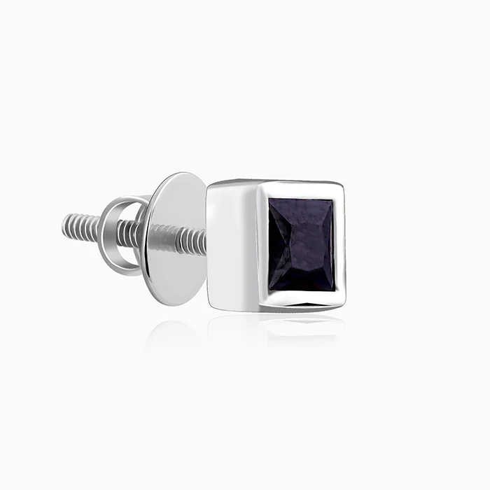 Silver Kinda Cube Stud For Him - Image 4