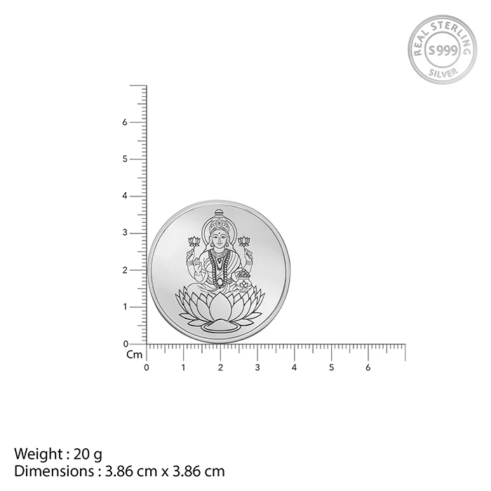 Silver Lakshmi Coin - (20g) - Image 4