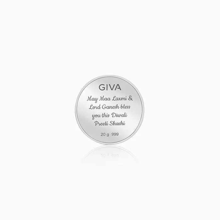Silver Laxmi & Ganpati Coin - (20g) - Image 3