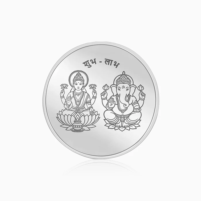 Silver Laxmi & Ganpati Coin - (30g) - Image 2