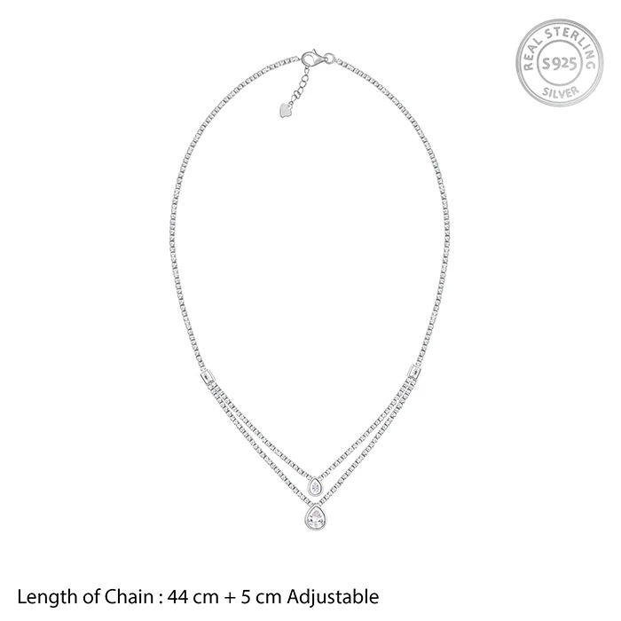 Anushka Sharma Silver Layered Drop necklace - Image 8