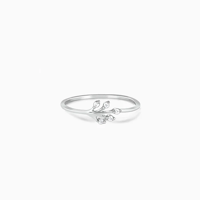 Silver Leaflet Ring