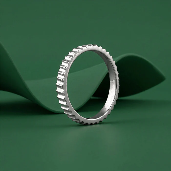 Silver Linear Elegance Ring (Size 12) - Image 2