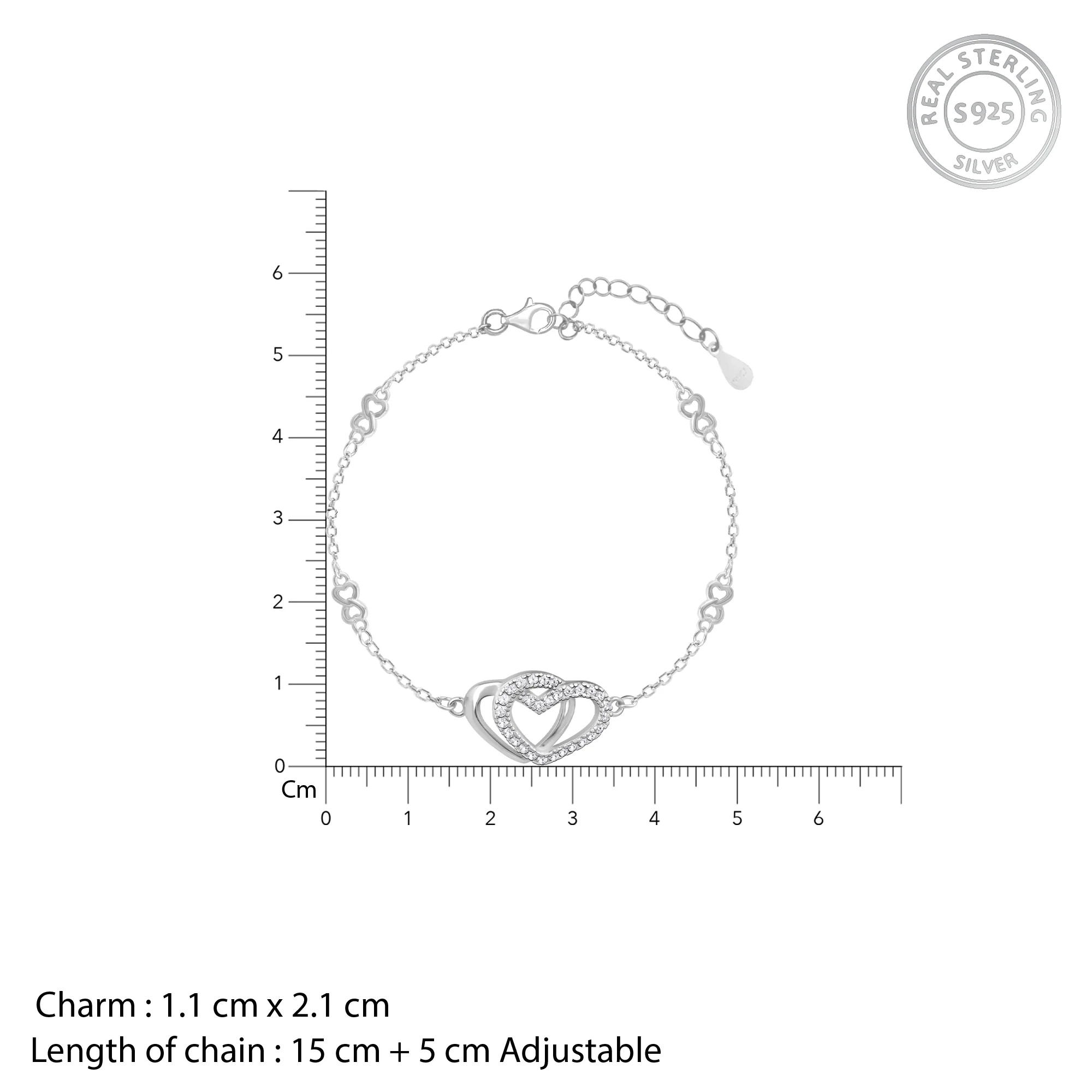 Silver Locked in Love Infinity Bracelet - Image 4