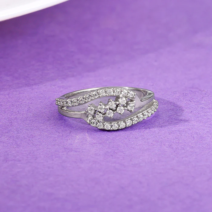 Silver Look Fab Ring - Image 2