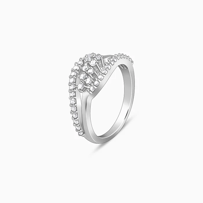 Silver Look Fab Ring - Image 4