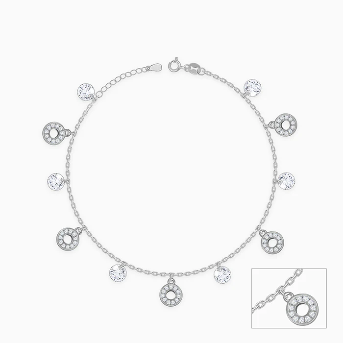 Silver Love and Light Anklet - Image 3
