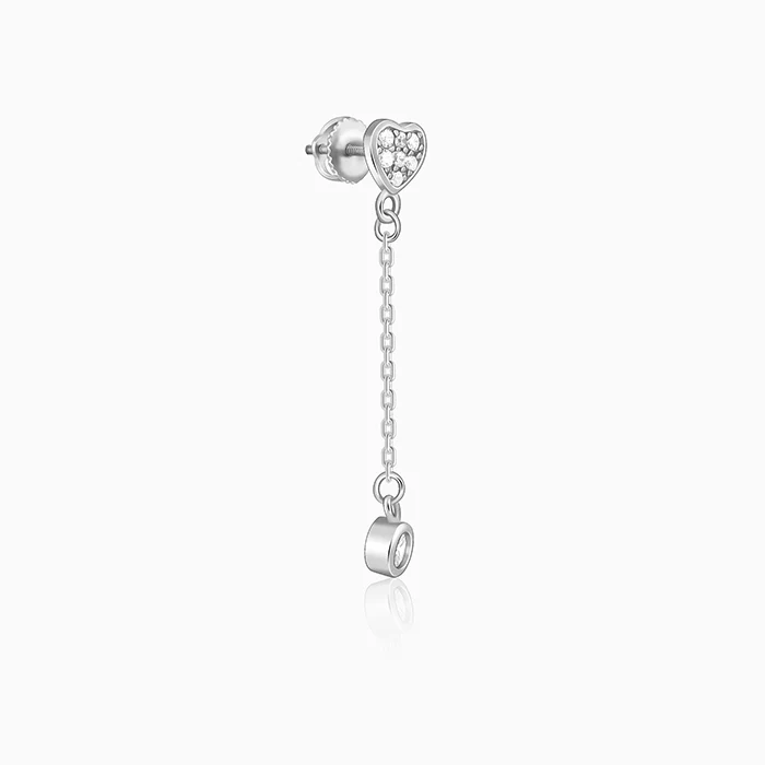 Silver Love Drip Dangler Earrings - Image 4