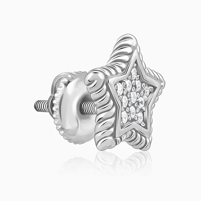 Silver Love The Star Studs - Image 4