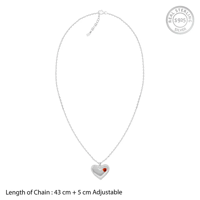 Silver Loving You Endlessly Pendant With Link Chain - Image 8