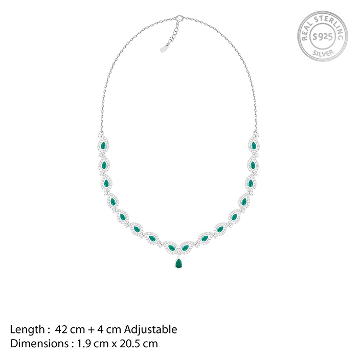 Silver Mango Leaf Necklace - Image 4