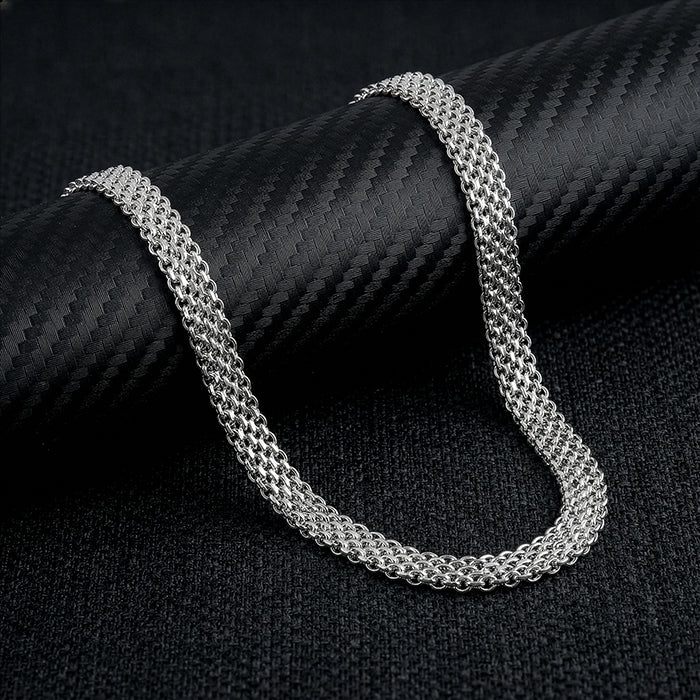 Silver Mesh Chain for Him - Image 2