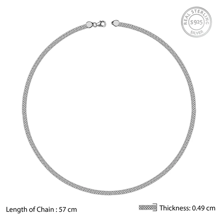 Silver Mesh Chain for Him - Image 5