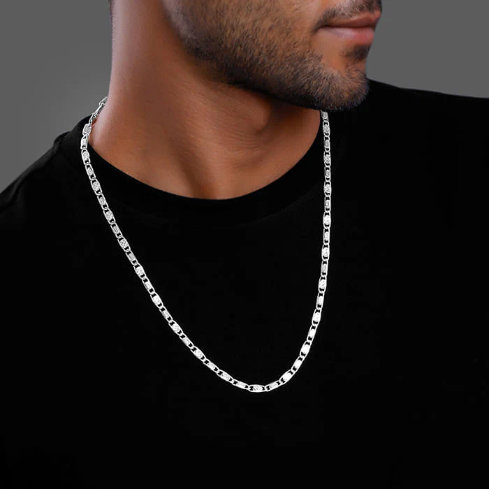 Silver Metal Mingle Chain for Him - Image 2