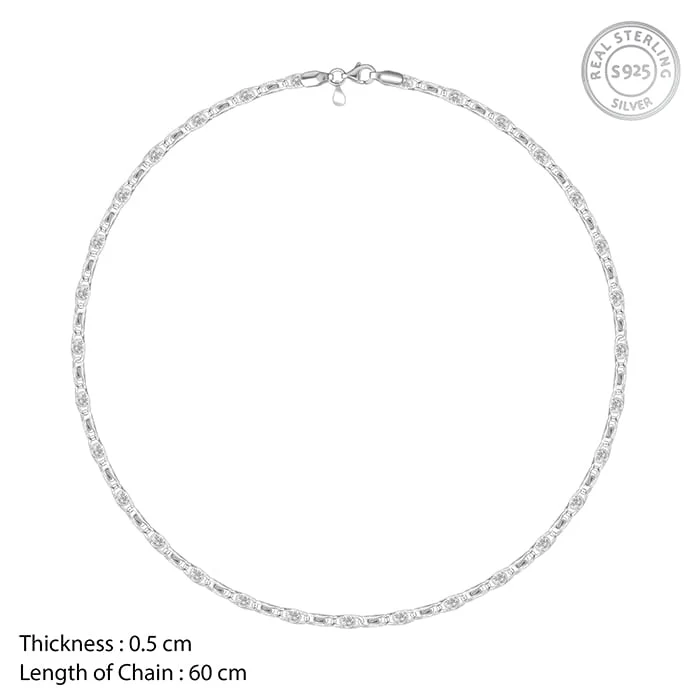 Silver Metal Mingle Chain for Him - Image 5