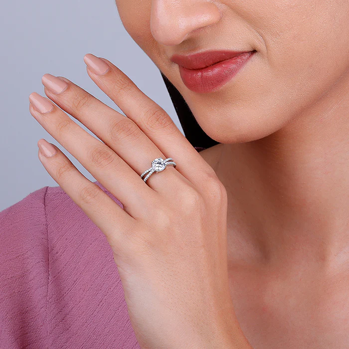 Silver Midnight Glitter Ring - Image 3
