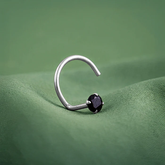 Silver Midnight Nose Pin - Image 2