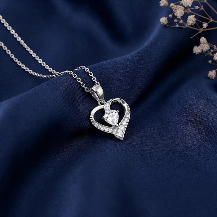 Silver Miley Pearl Pendant With Link Chain - Image 2