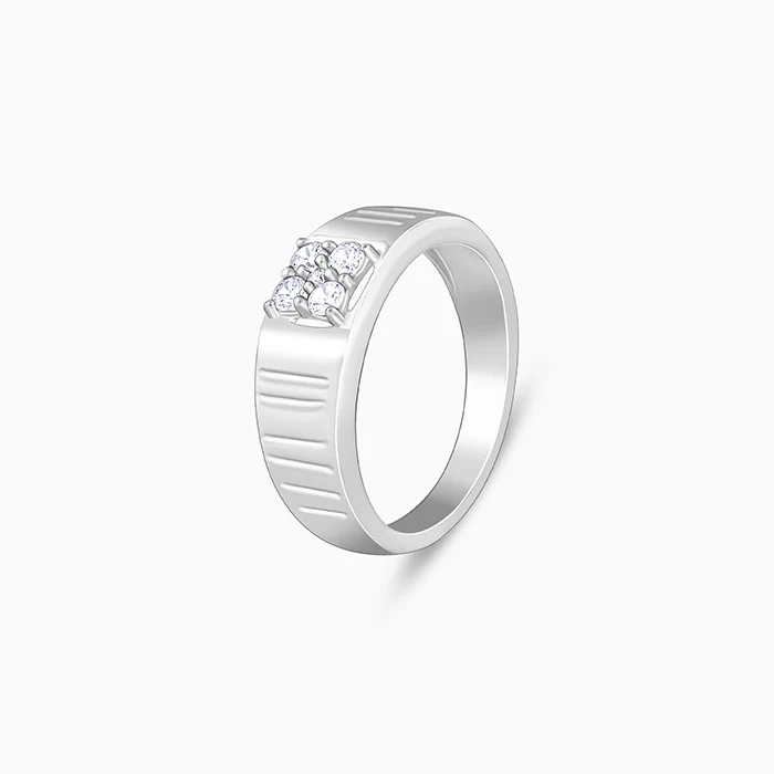 Silver Monolith Ring For Him - Image 4