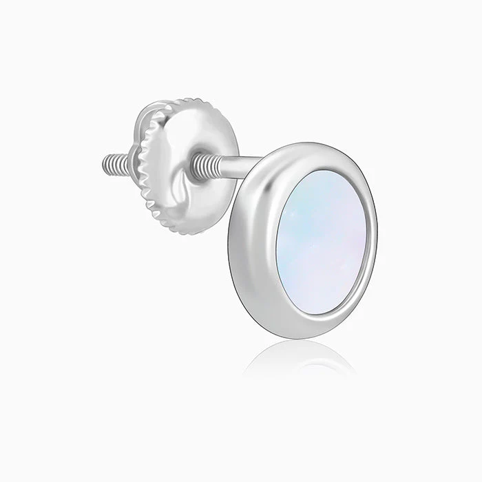 Silver Moonlet Stud For Him - Image 5