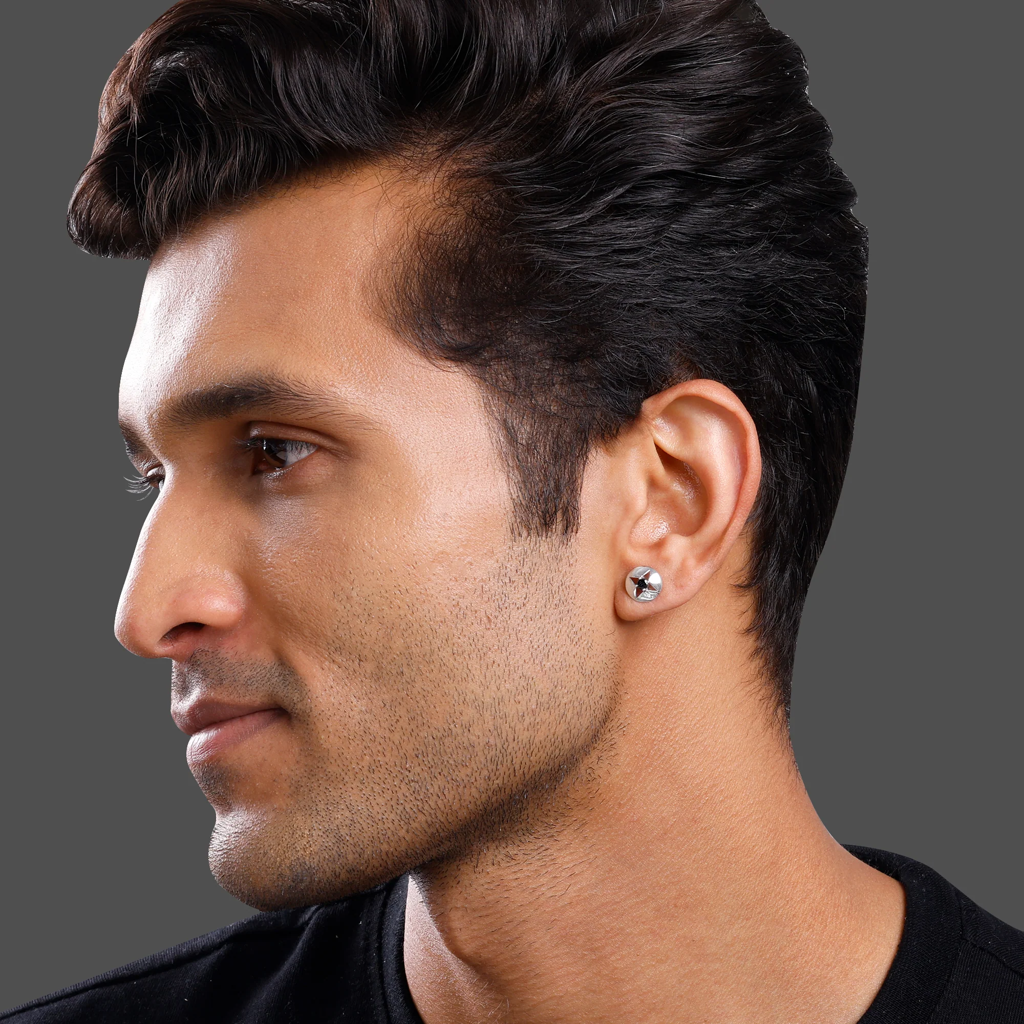 Silver Nightfall Star Stud For Him - Image 4