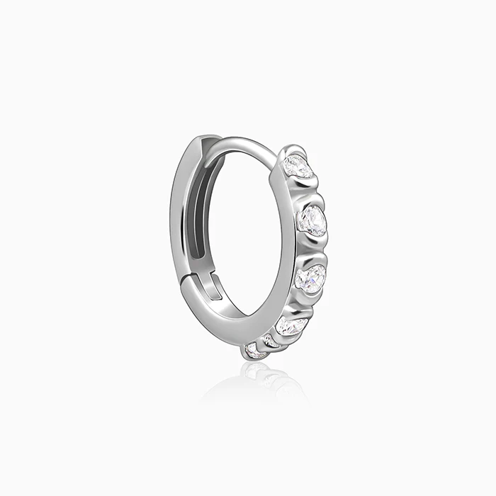 Silver Nyxie Hoop Ear Piercings - Image 4