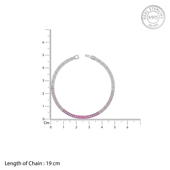 Silver Ombre Line Tennis Bracelet - Image 4