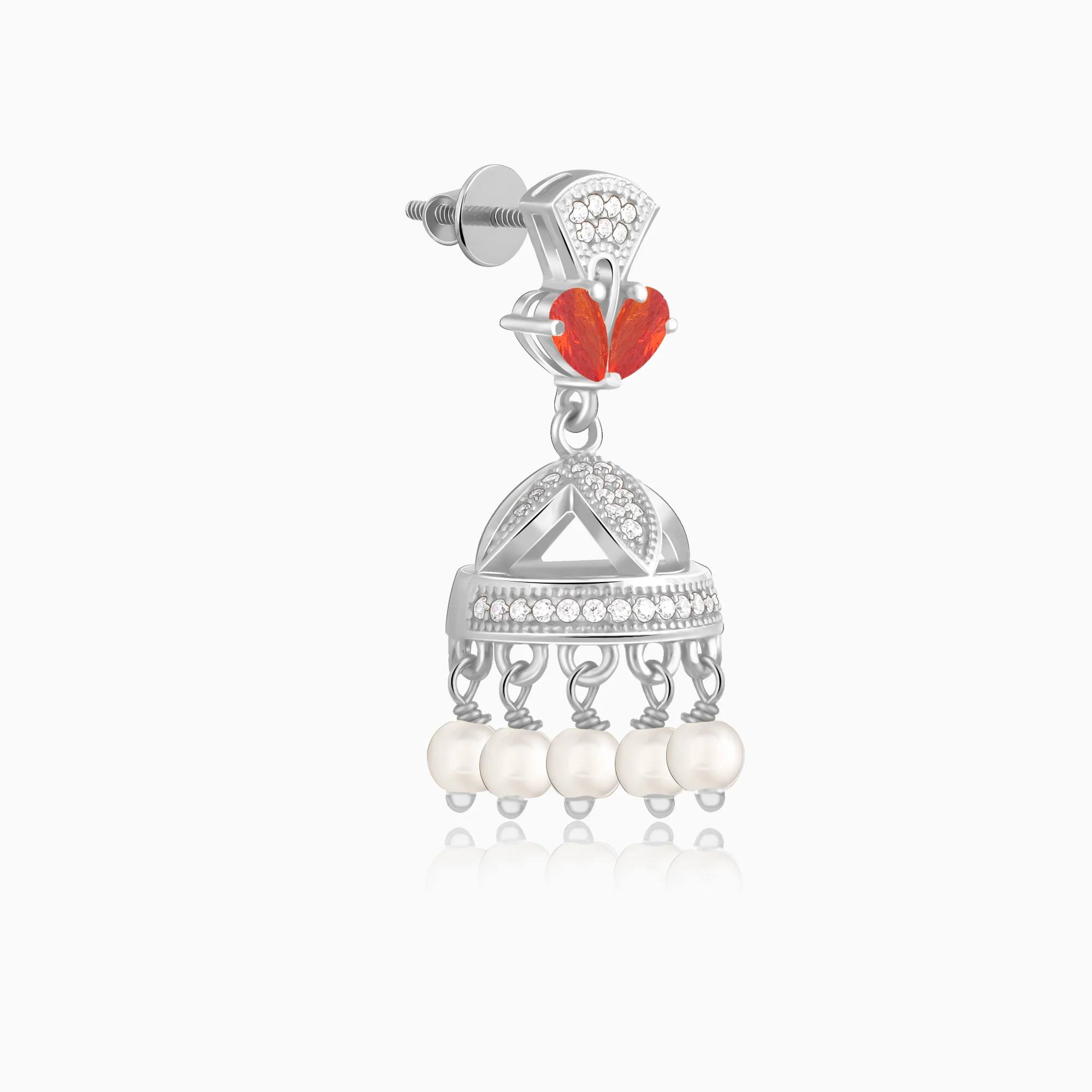 Silver Padmika Earrings - Image 4