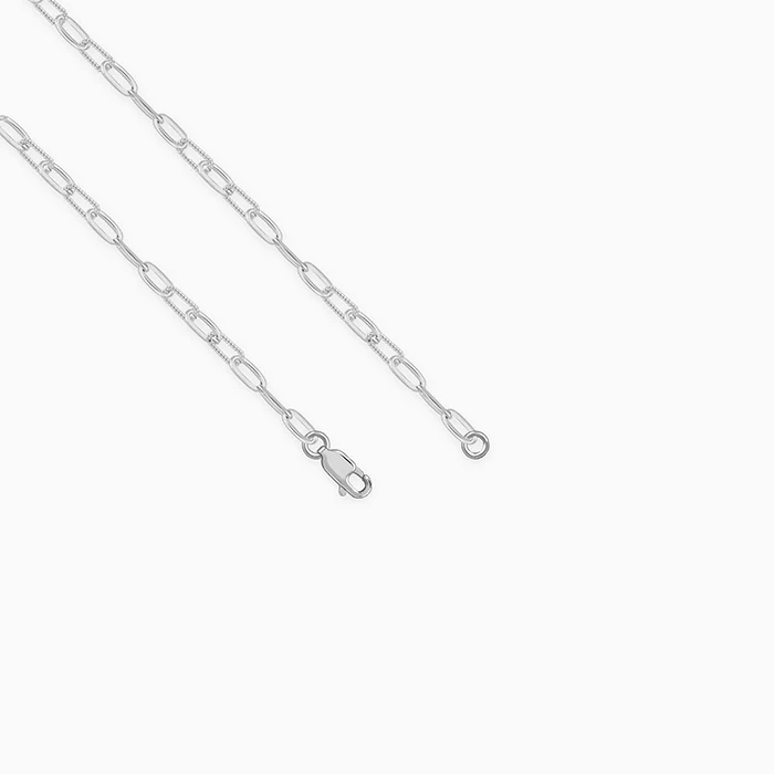 Silver Paperclip Chain For Him - Image 4