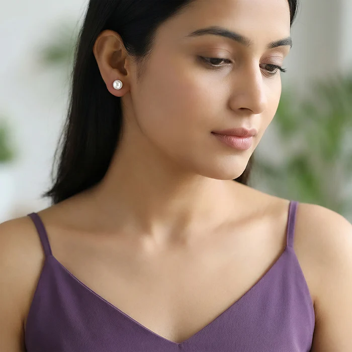 Silver Pearl Ear Jacket Earrings - Image 6