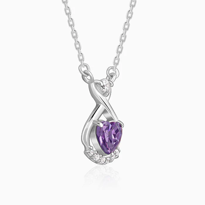 Silver Perennial Love Pendant With Link Chain - Image 4