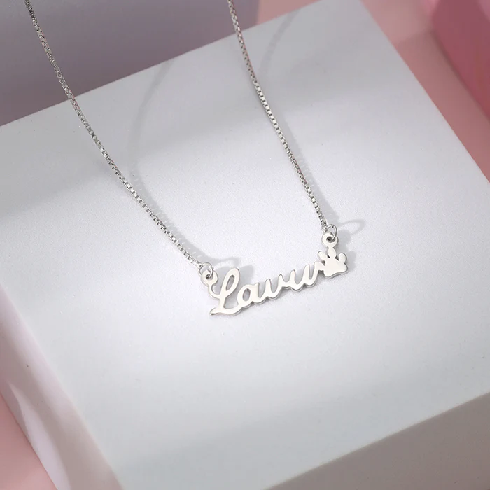 Silver Personalised Dog Lover Necklace - Image 2