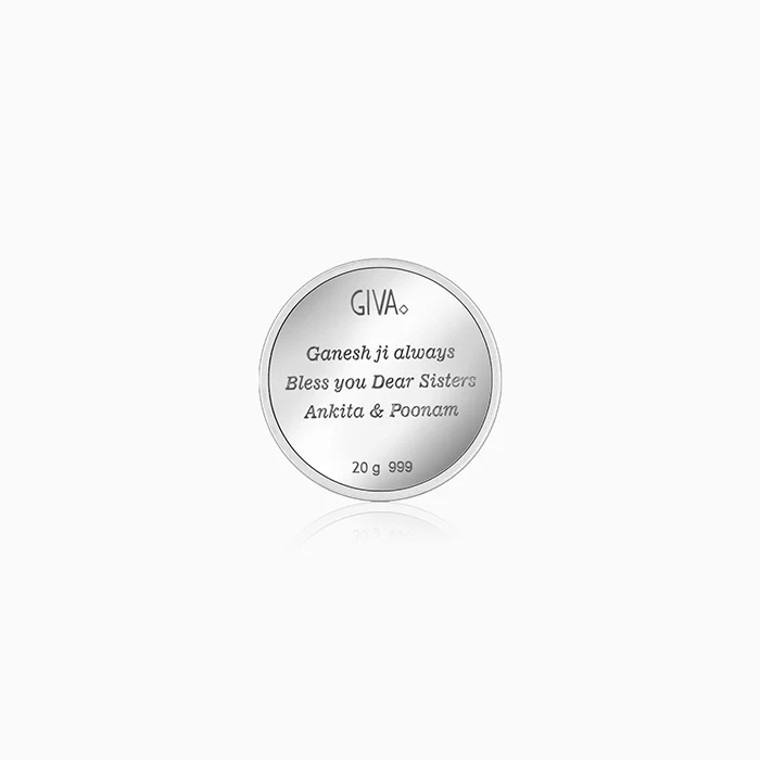 Silver Personalised Ganesha Coin - 20g - Image 3