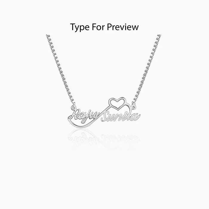 Silver Personalised Infinite Love Pendant - Image 2