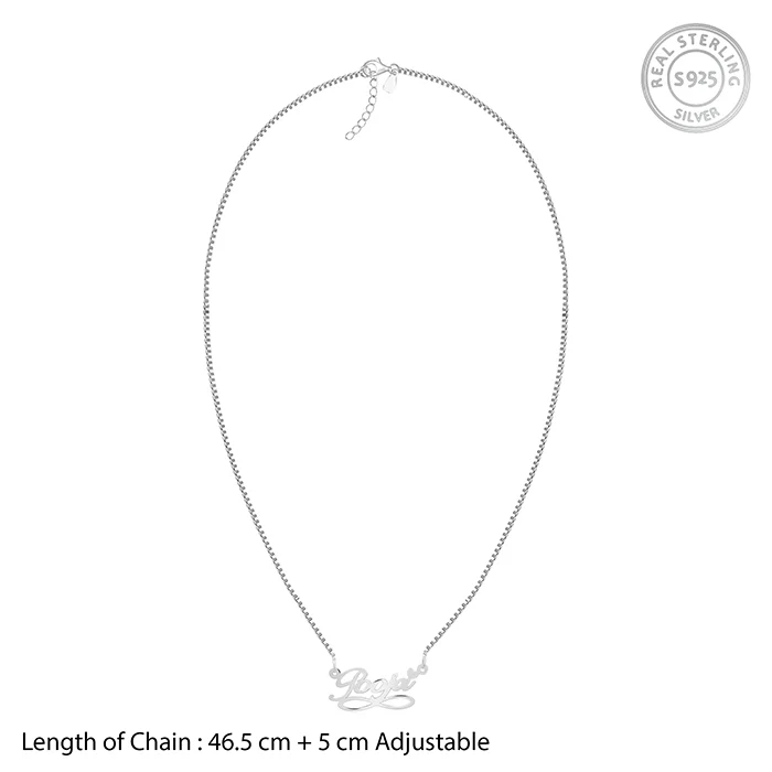 Silver Personalised Infinite Moments Necklace - Image 4