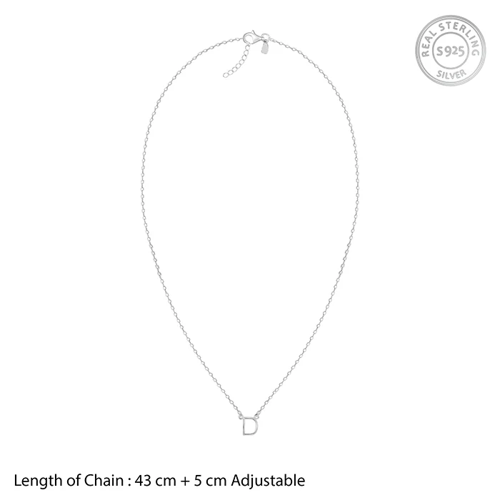 Silver Personalised Initial Necklace - Image 5
