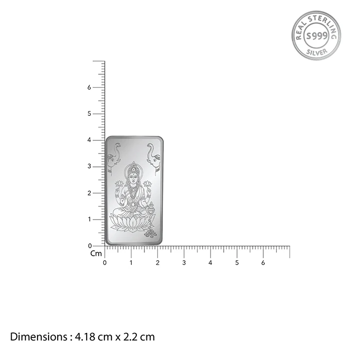 Silver Personalised Lakshmi Bar - 10g - Image 5