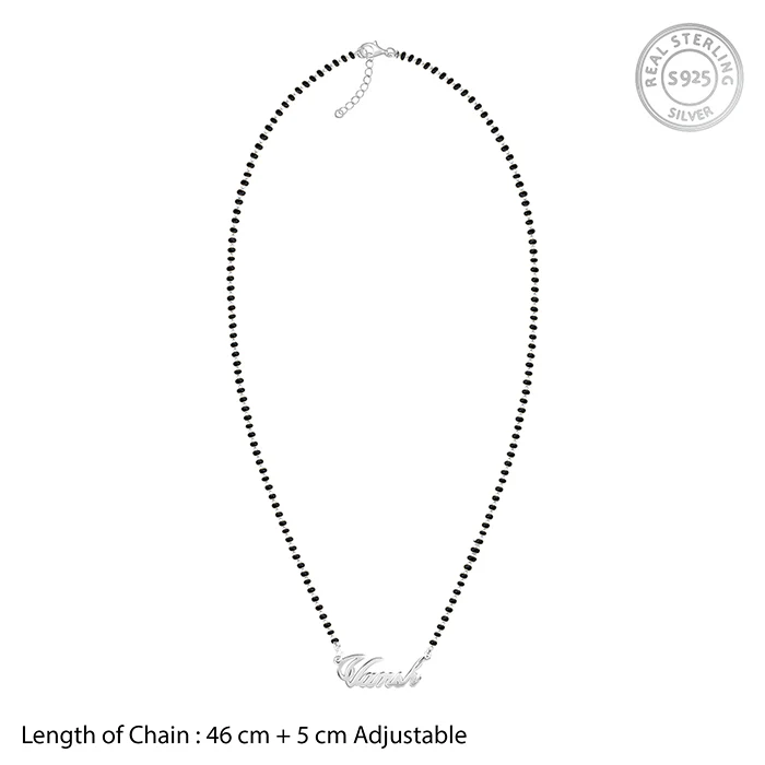 Silver Personalised Name Mangalsutra - Image 5